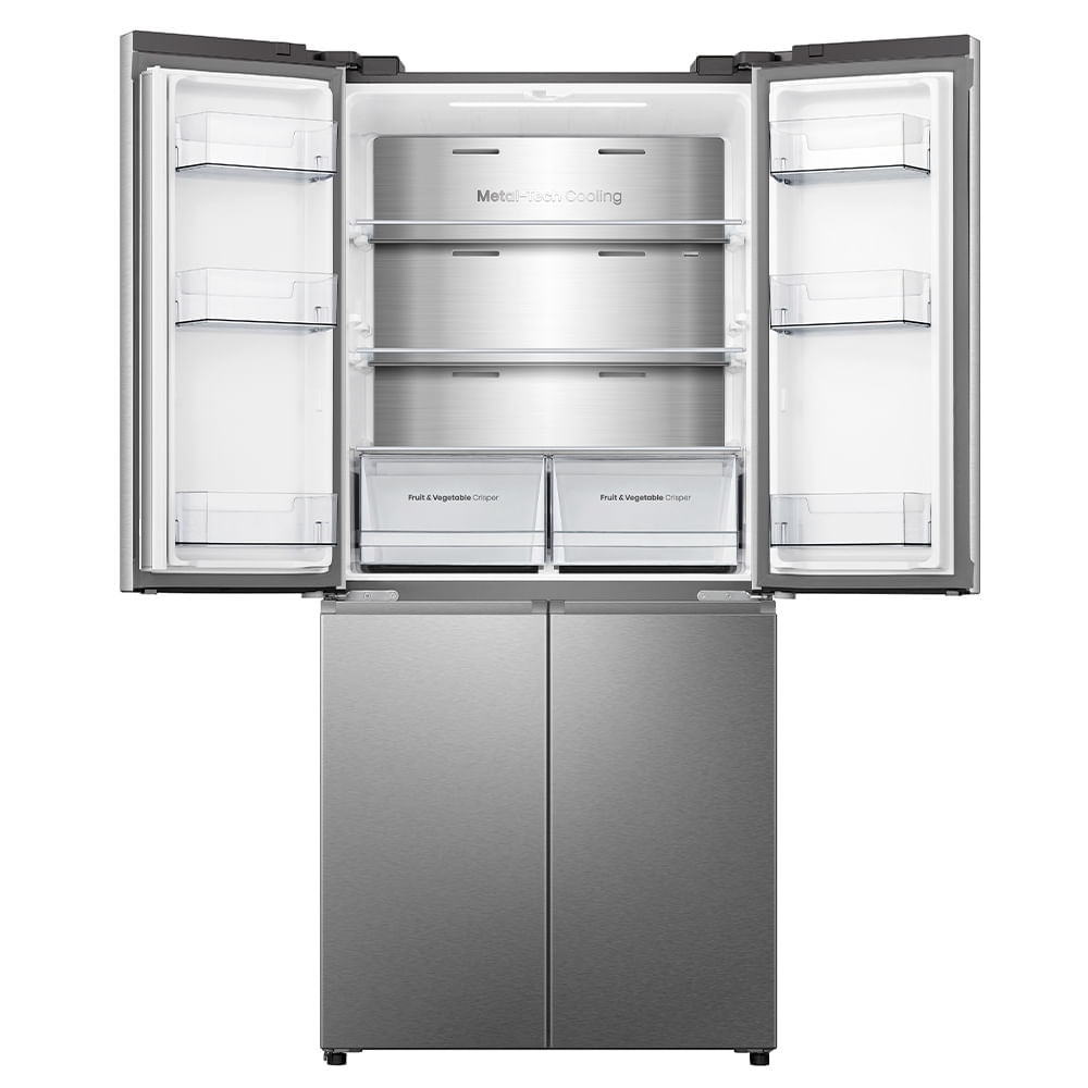 Refrigerador Multidoor Hisense Frost Free Inverter Dual Tech Cooling com 456 Litros Inox - RQ5P470 110