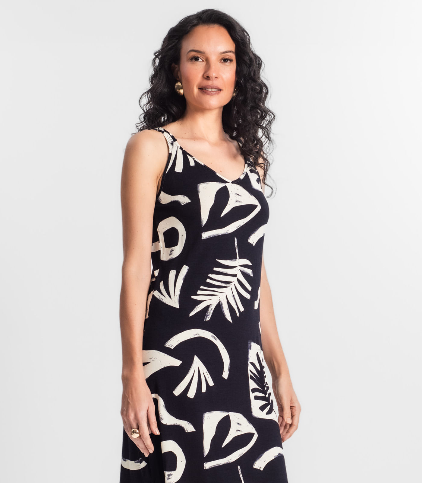 Miniatura Vestido Estampado Rovitex Bege G