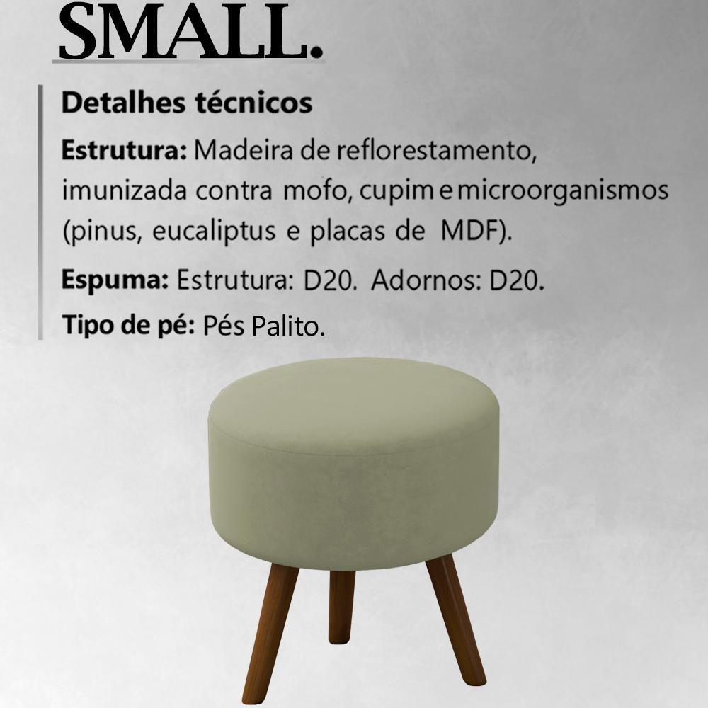Miniatura Puff Puf Para Sala Pes Palito Small Veludo Sl 940 Peer Sl 940