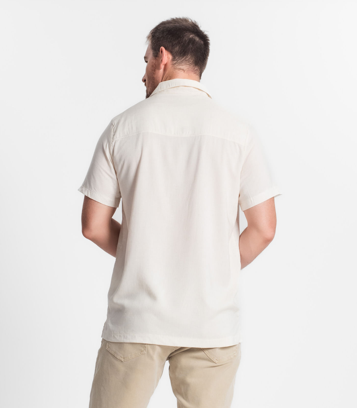 Miniatura Camisa Em Viscolinho Masculina Diametro Bege G