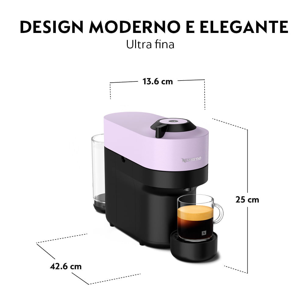 Miniatura Cafeteira Nespresso Vertuo Pop Lilás para Café Espresso - GDV2BR 110