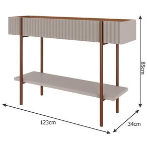 Miniatura Aparador Cimol Karen com 1 Tampo e 1 Prateleira - Off White/Nature