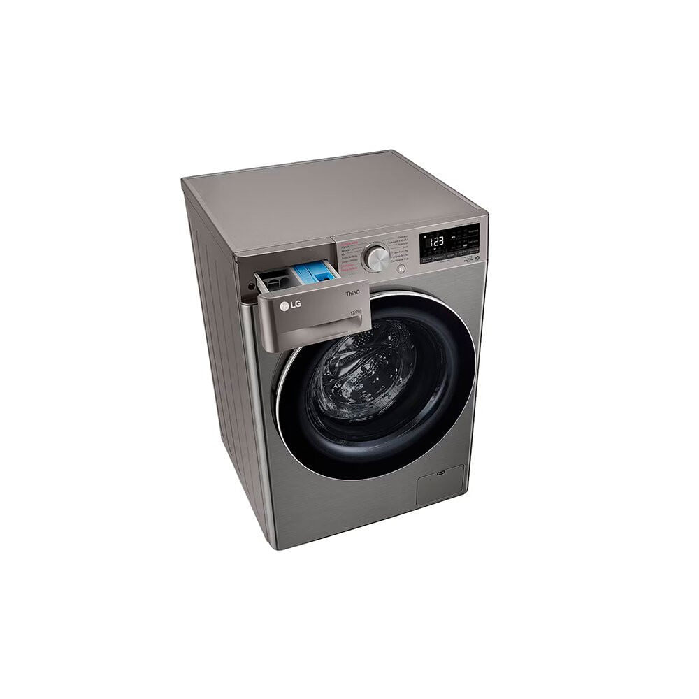 Lava e Seca LG 12kg com Inteligência Artificial AIDD, CV5012PC4 Inox - 110V