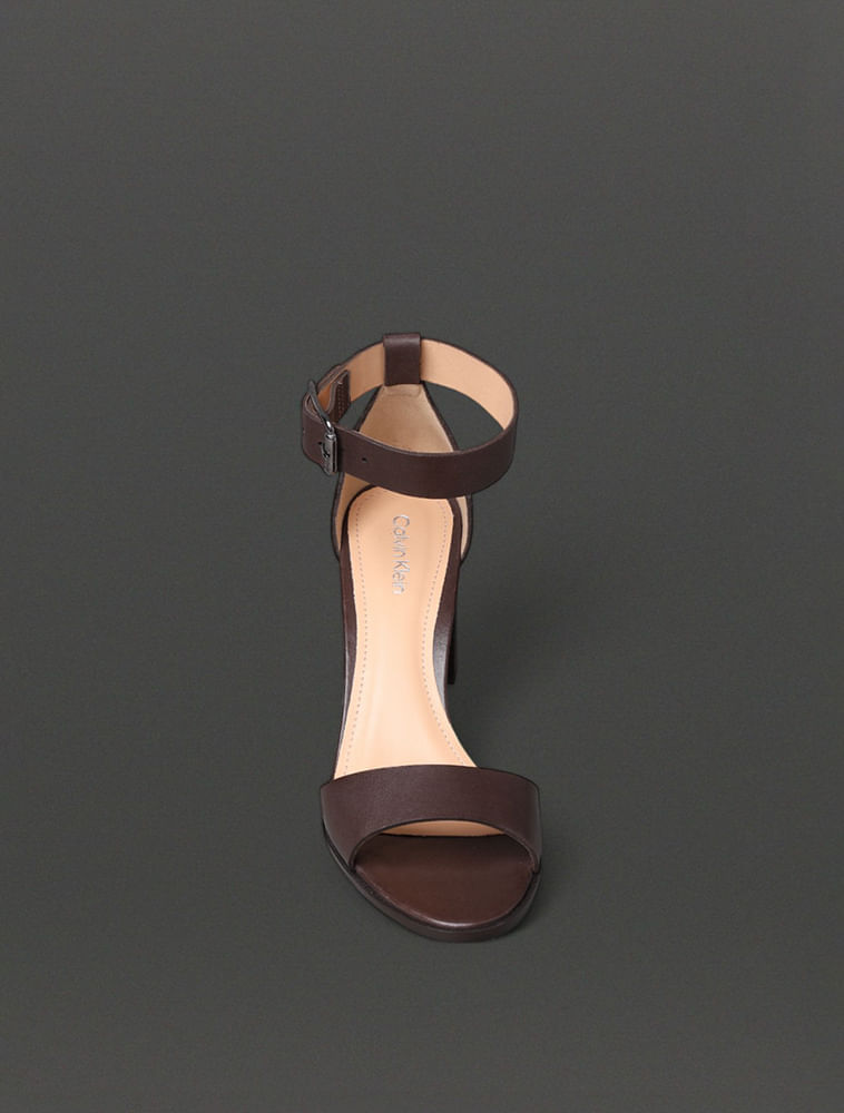Miniatura Sandália Feminina Salto Bloco Calvin Klein - Cafe Sandália Feminina Salto Bloco Calvin Klein Cafe 35