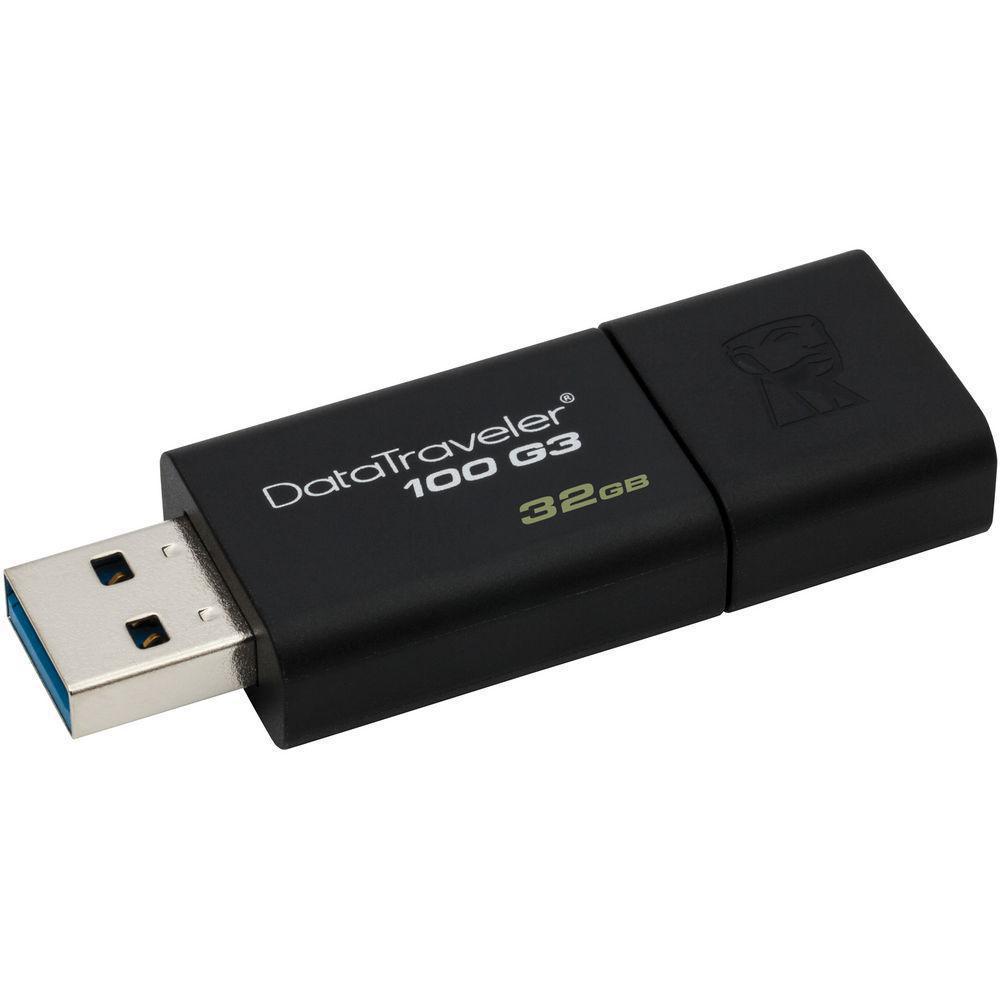 Miniatura Pendrive Kingston 32Gb Datatraveler Usb 3.1 Dt100 G3 Lacrado 32gb - Preto - Pen-drive - Kingston