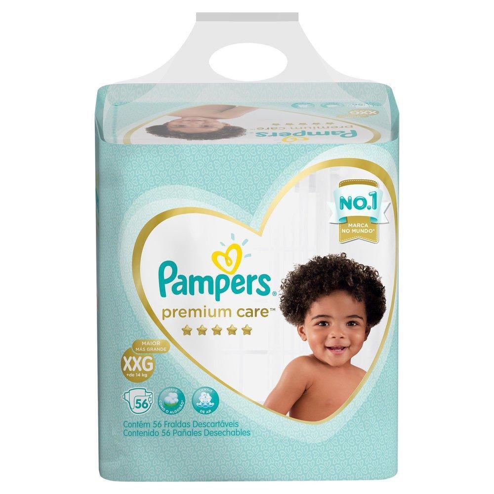 Miniatura Fralda Descartável Pampers Premium Care XXG 56 Unidades