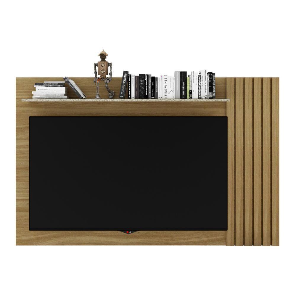 Miniatura Painel Para Tv Até 52 Polegadas 160cm Com Prateleira Multimóveis Cr45272 Amêndoa/palha