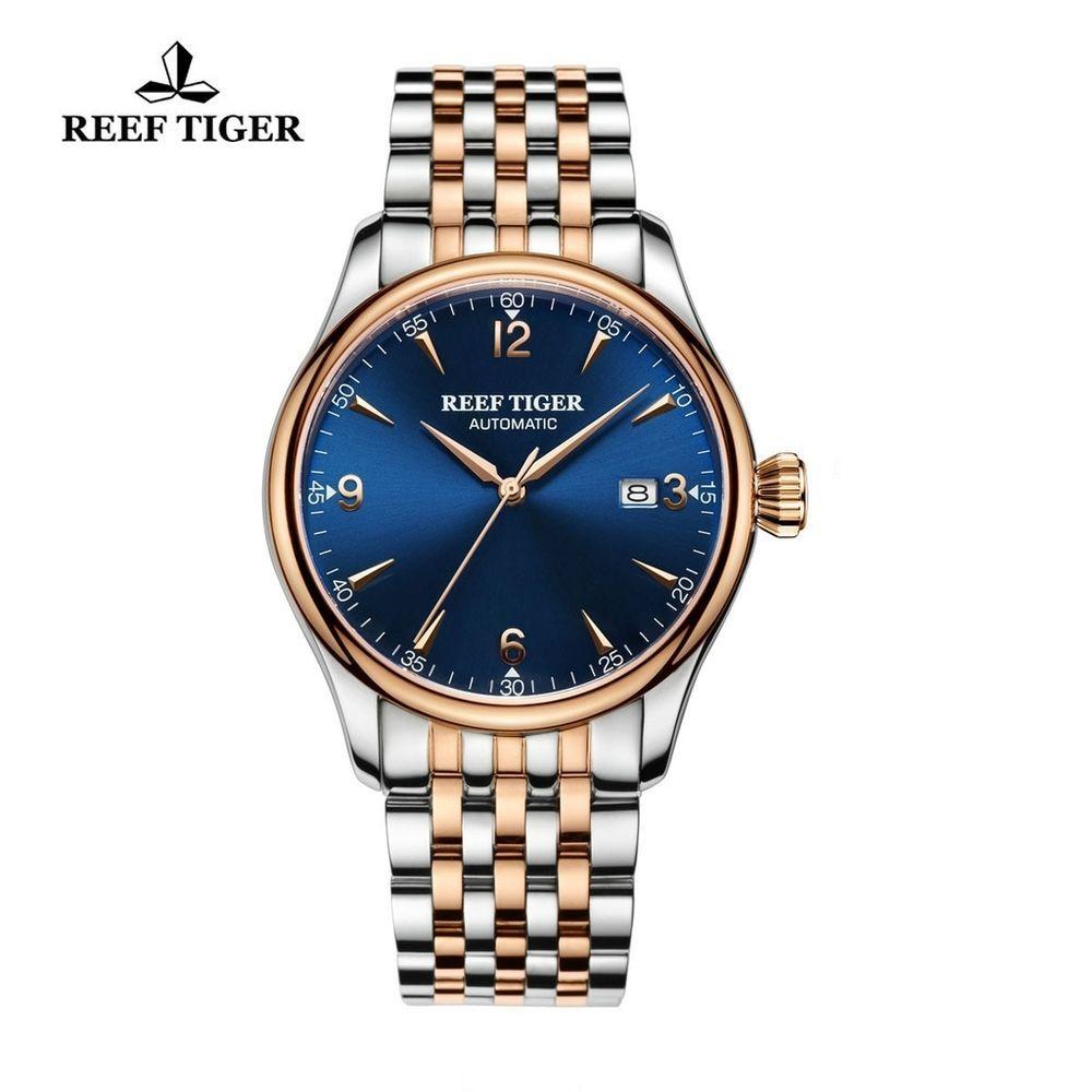 Miniatura Relógio Masculino Reef Tiger Rga823g-yly à Prova D'água Bronze