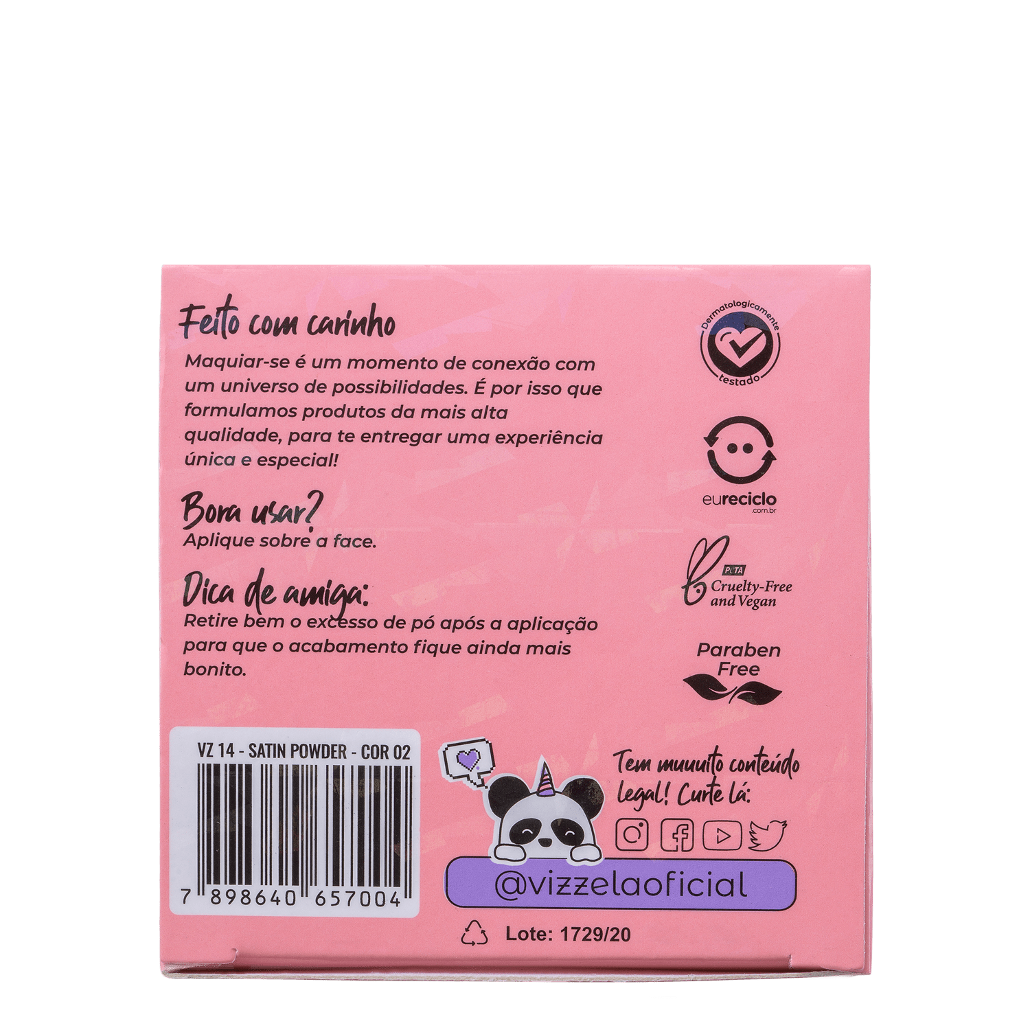 Miniatura Vizzela Cosméticos Satin Powder 02 - Pó Solto Acetinado 9g