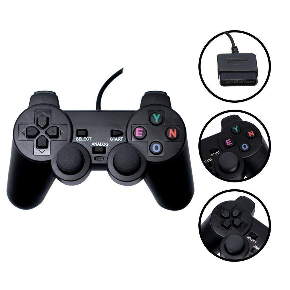 Miniatura Controle Joystick Para Playstation 2 Preto Analógico Ps2
