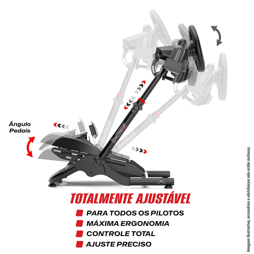 Miniatura Suporte para Volantes - SGT - Preto - Extreme Racing