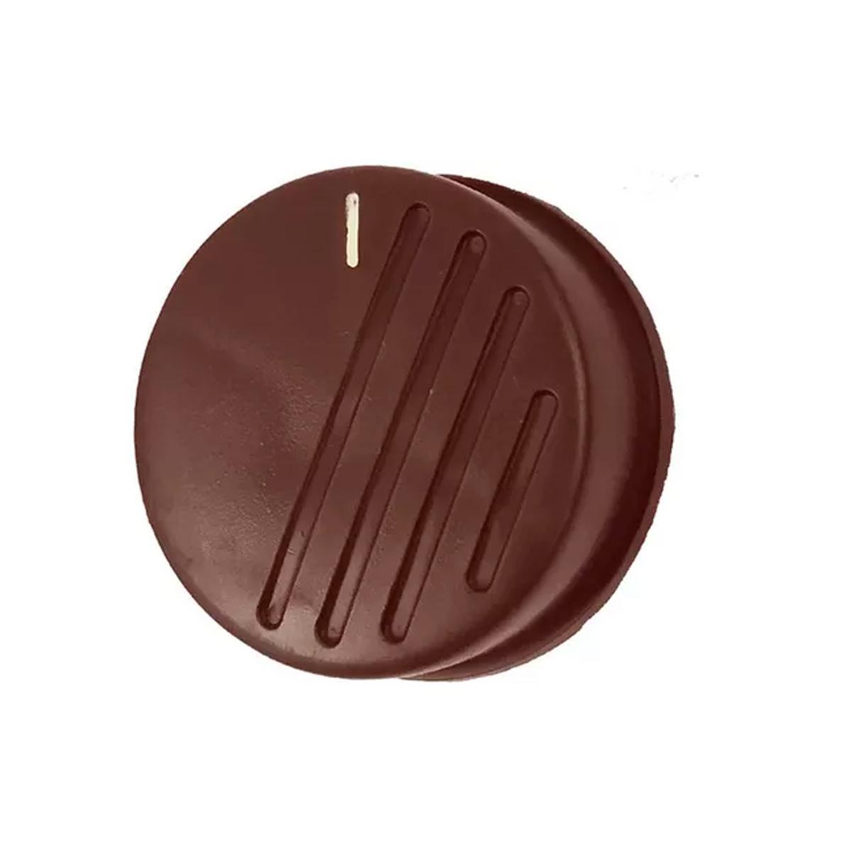 Miniatura Botão Para Fogão Dako Magister Redondo Com Trava Marron 4Pcs