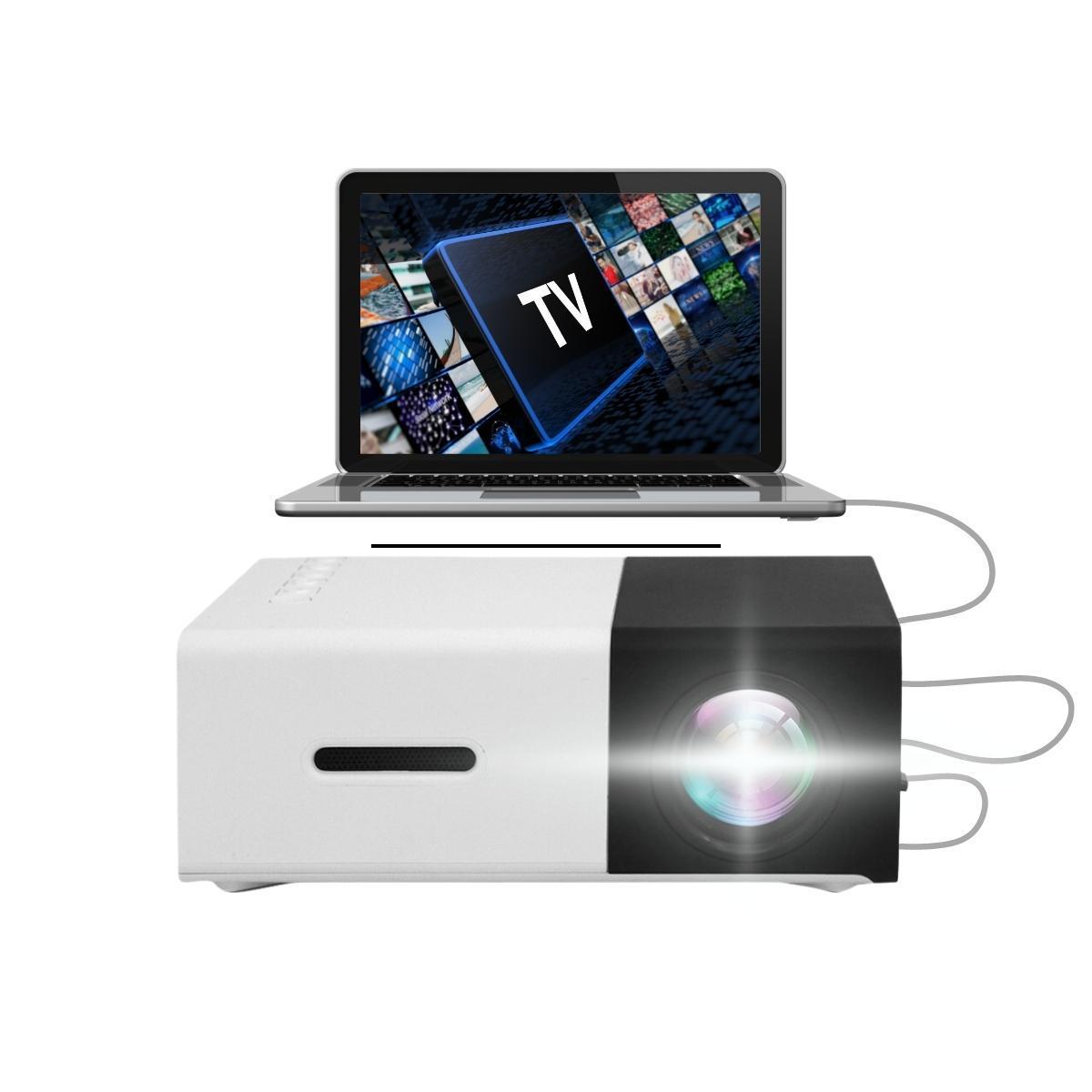 Mini Projetor Portátil Led 1080P 600 Lúmens Controle Remoto