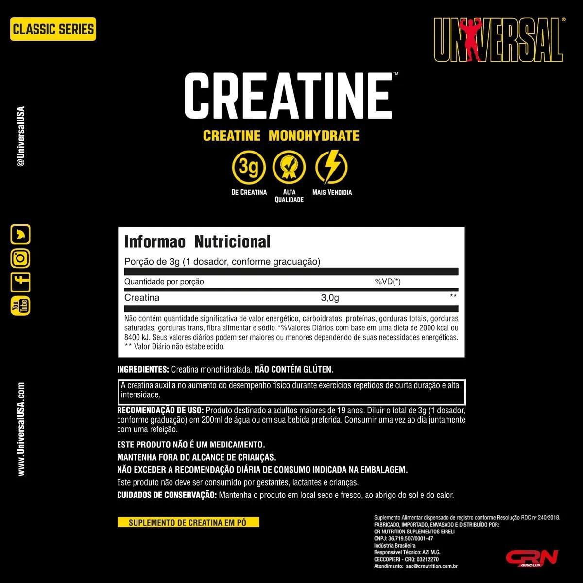Miniatura Creatina Universal Nutrition 200G
