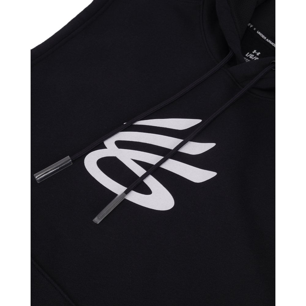Regata de Treino Masculina Under Armour Curry Fleece Hoodie GG Preto