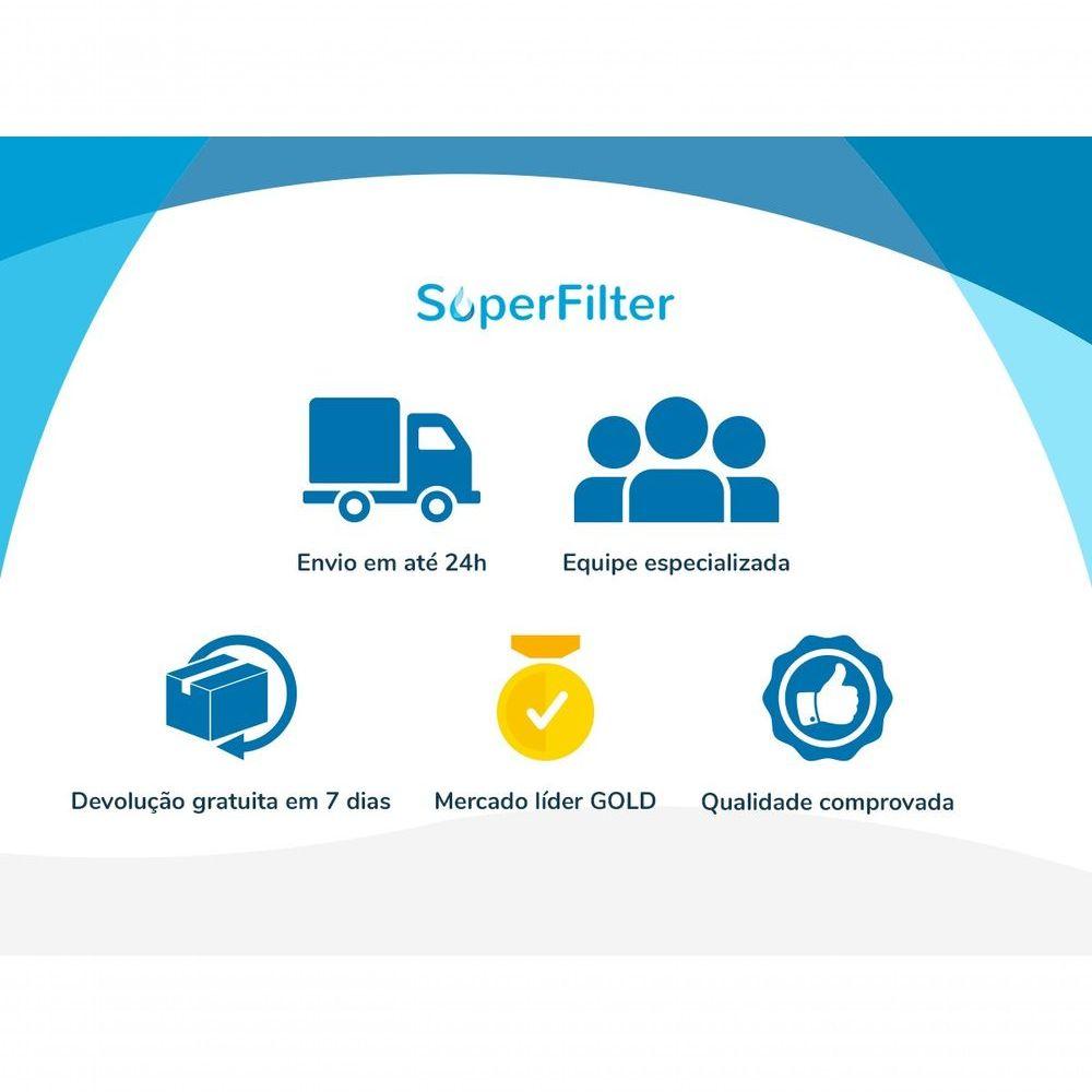 Miniatura Purificador De água Bbi Double 230 Filtro Agua Multi 1500 + Reposição Refil Extra Cor Branco