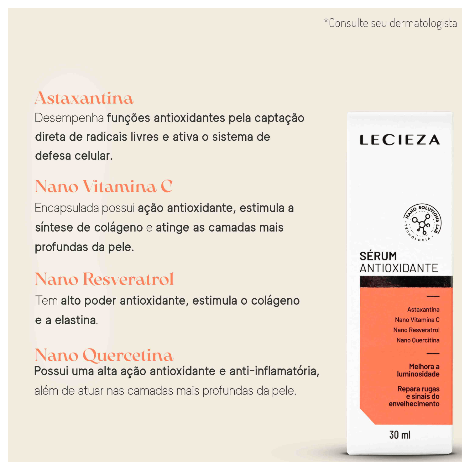Miniatura Lecieza Antioxidante - Sérum Facial 30ml