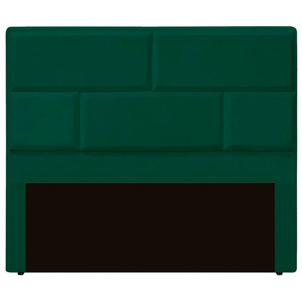 Miniatura Cabeceira Casal King Size Estofada Para Cama Box Jade Veludo Cor Verde Esmeralda