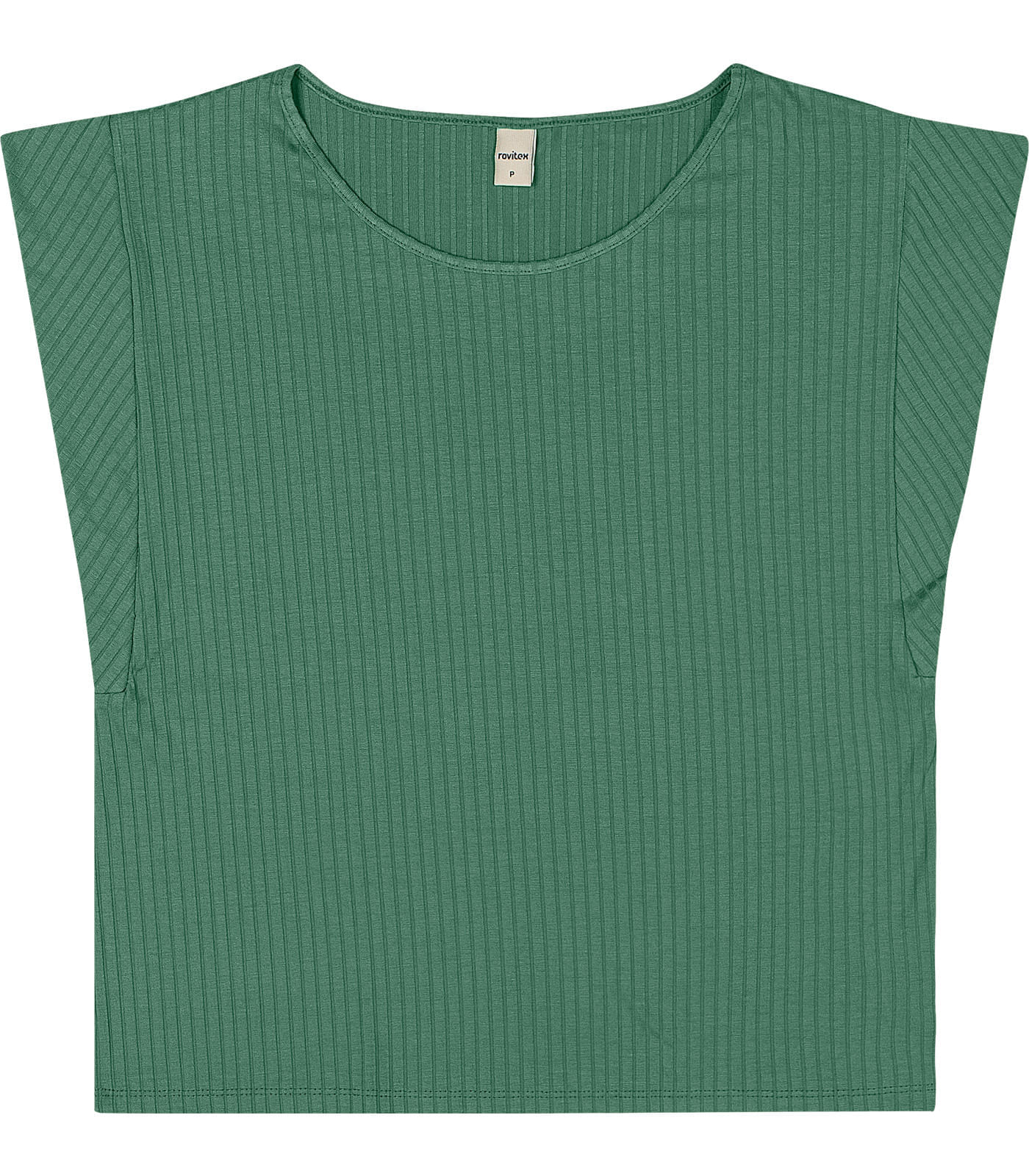 Miniatura Blusa Regata Feminina Canelada Rovitex Verde G