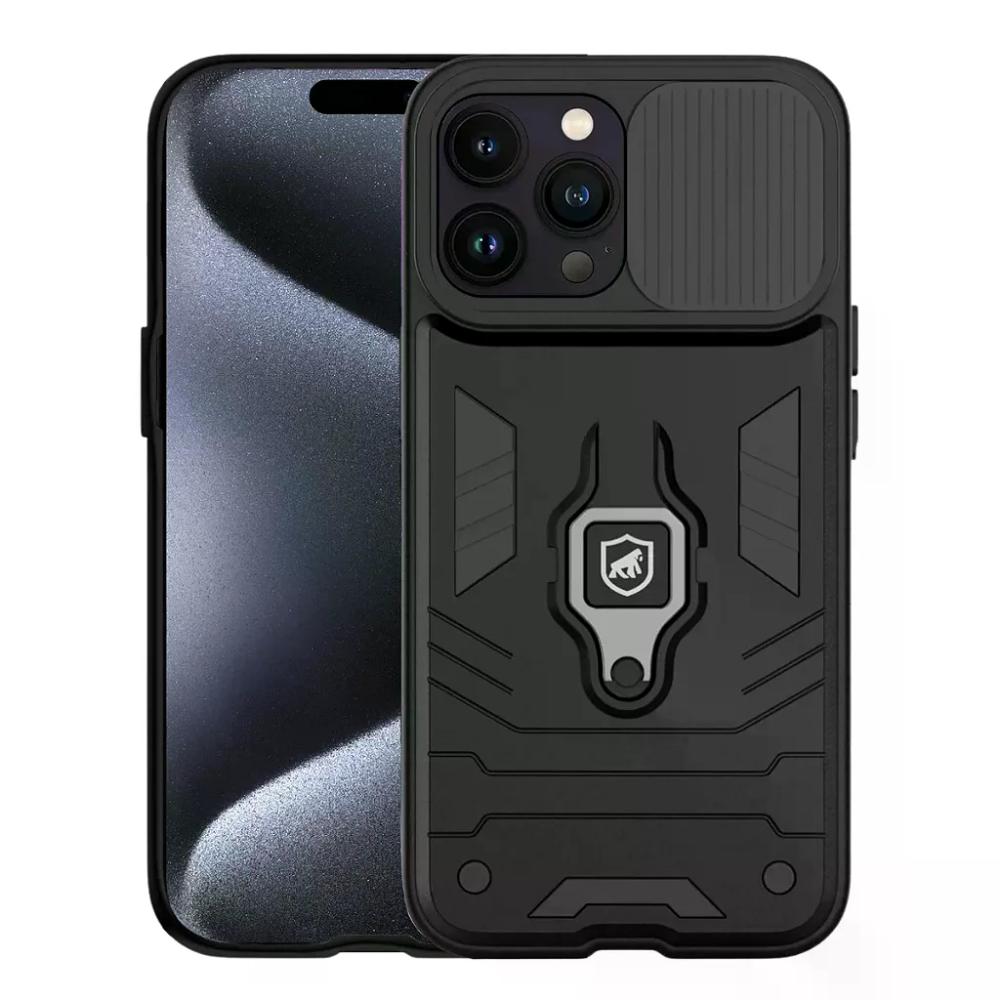 Miniatura Kit Capa Defender e Pelicula Coverage 5D Pro Preta para iPhone 15 Pro - Gshield