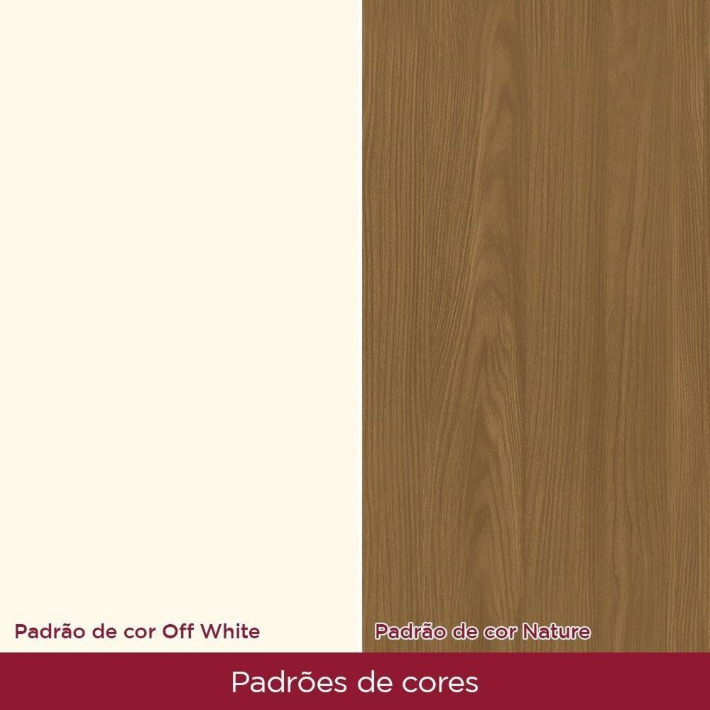Sala de Jantar Carla Mesa 160 Cm Canto Reto com Vidro 6 Cadeiras Espresso Móveis Nature/Off White/Marrom Amêndoa