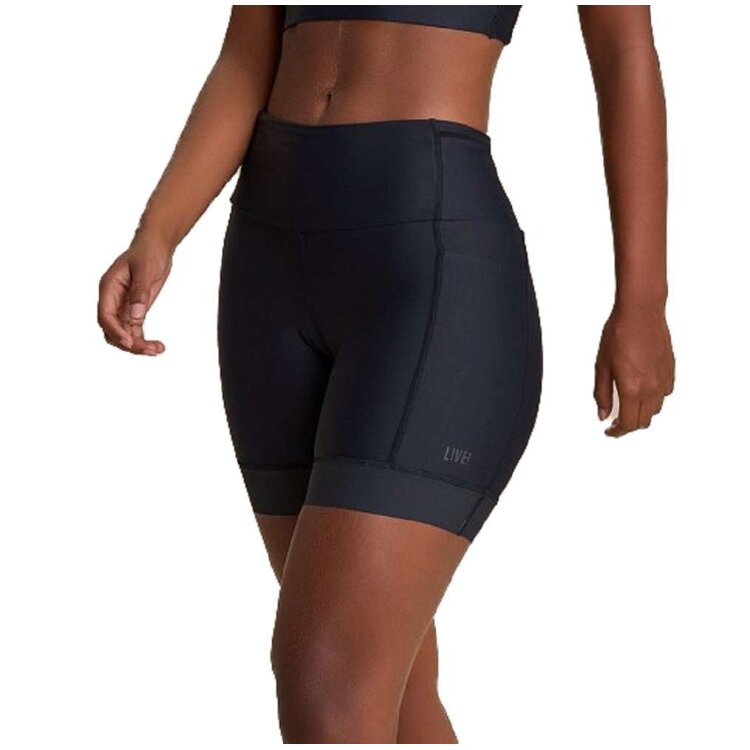 Miniatura Bermuda Live! Six Pockets Run Speed Feminino - Preto - PRETO