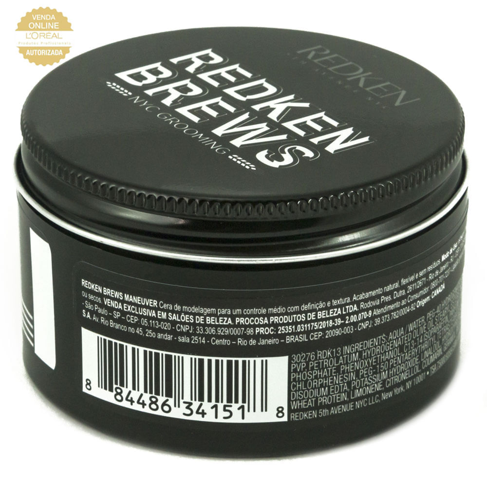 Miniatura Pasta Modeladora Redken - Brews Maneuver Cream Pomade 100ml
