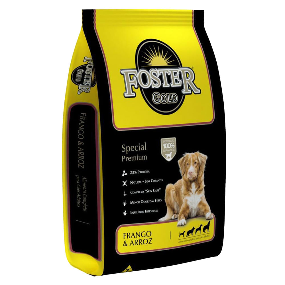 Miniatura Ração para Cães Foster Gold Frango e Arroz Adultos 1kg