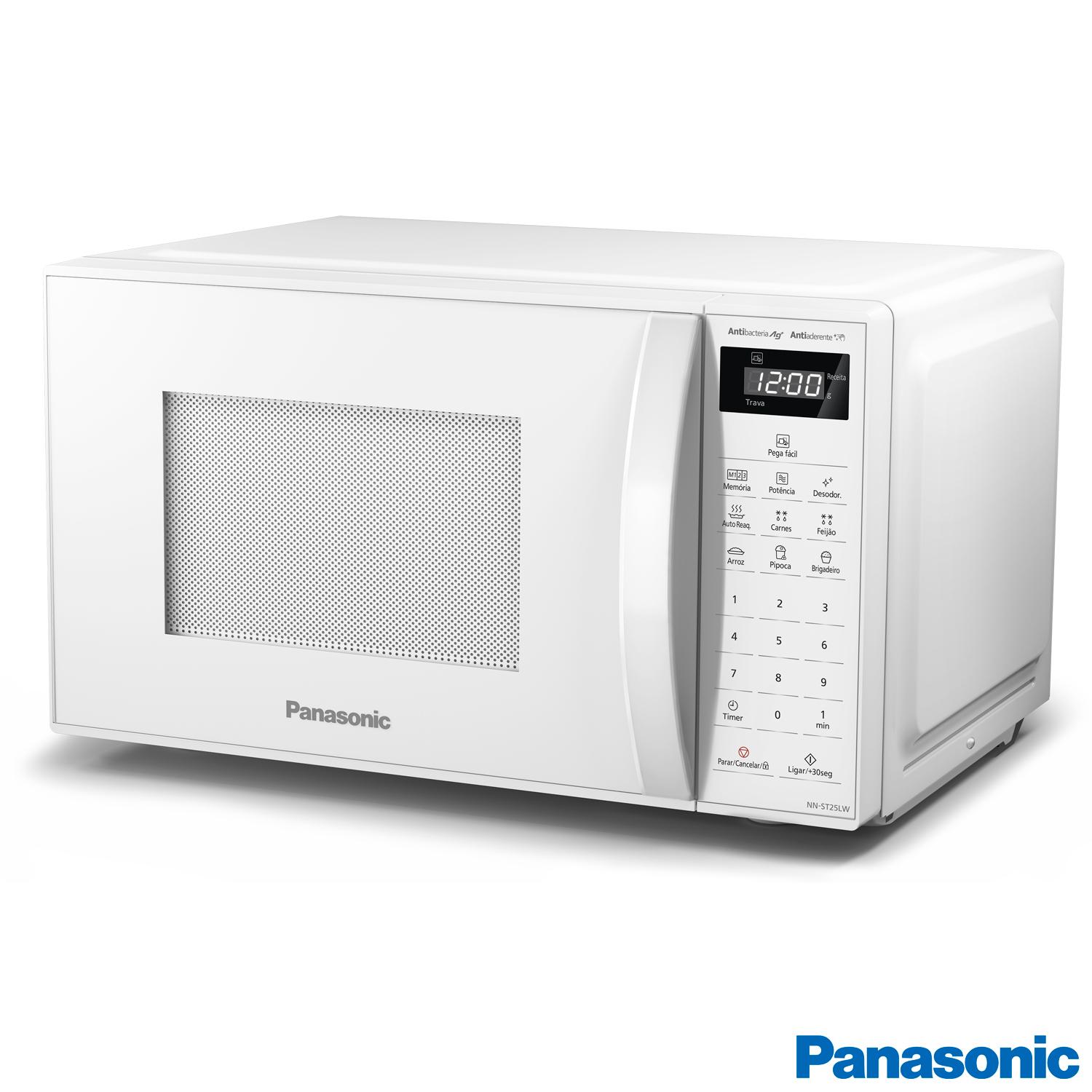 Miniatura Micro-ondas de Mesa Panasonic com 21 Litros de Capacidade Branco - NN-ST25LWRU 220