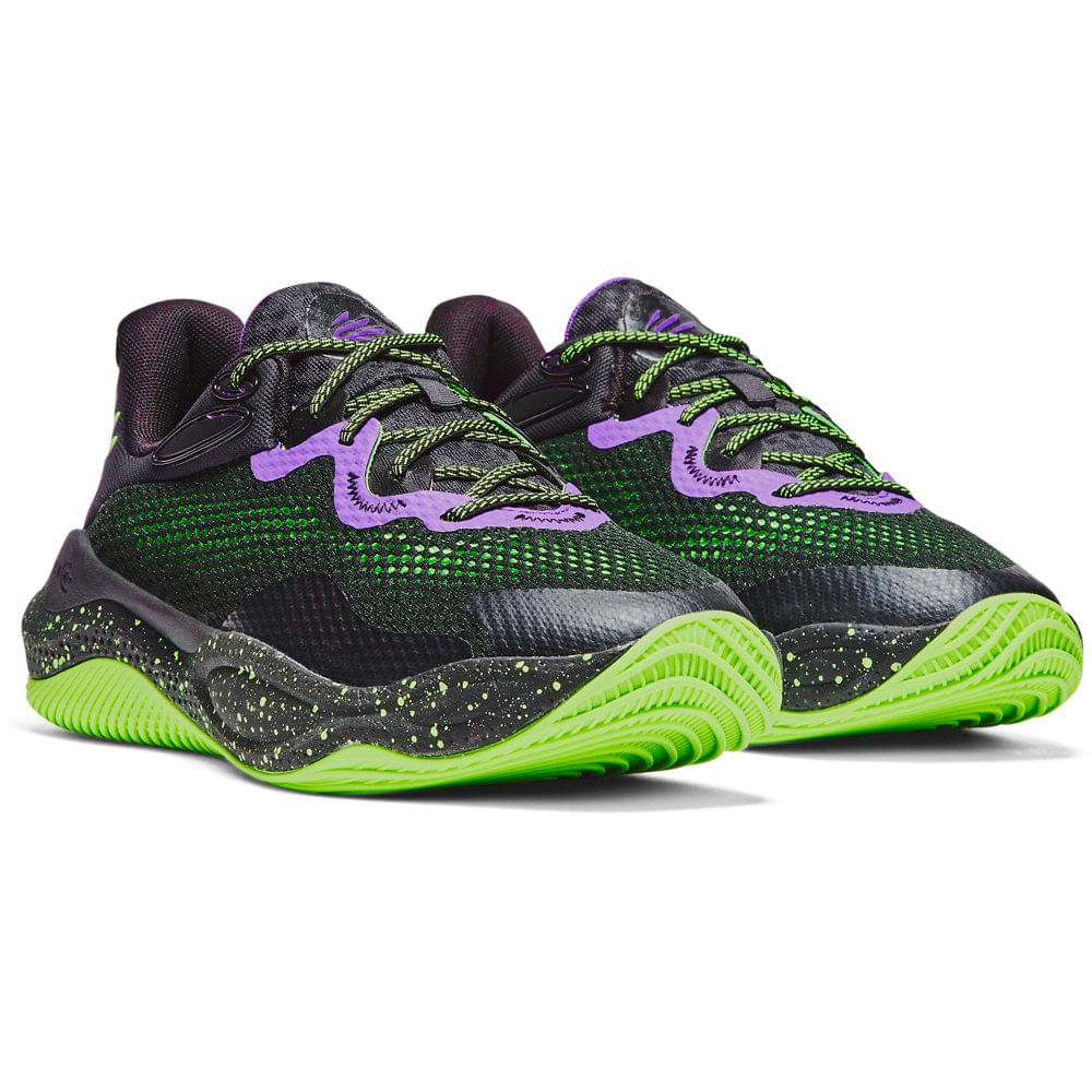 Miniatura Tênis de Basquete Under Armour Curry Splash 24 38 Roxo