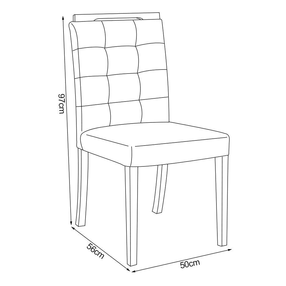 Miniatura Kit 2 Cadeiras De Jantar Vitória Estofado Veludo Terracota Base Madeira Maciça Preto