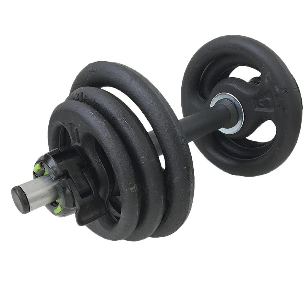 Miniatura Kit Dumbbell Halter Regulável De Anilhas Rústicas De 12Kg