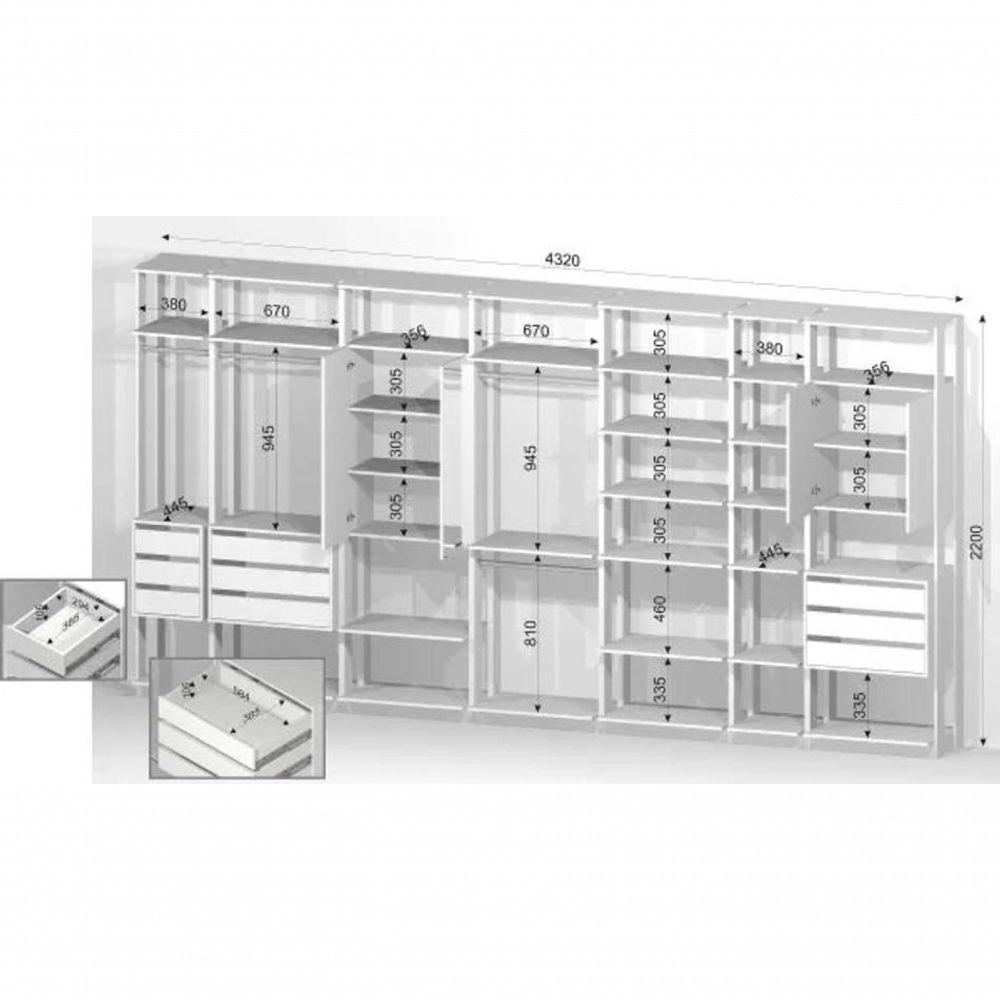 Miniatura Closet Guarda Roupa 3 Arm. 3 Gav. Linha Clothes