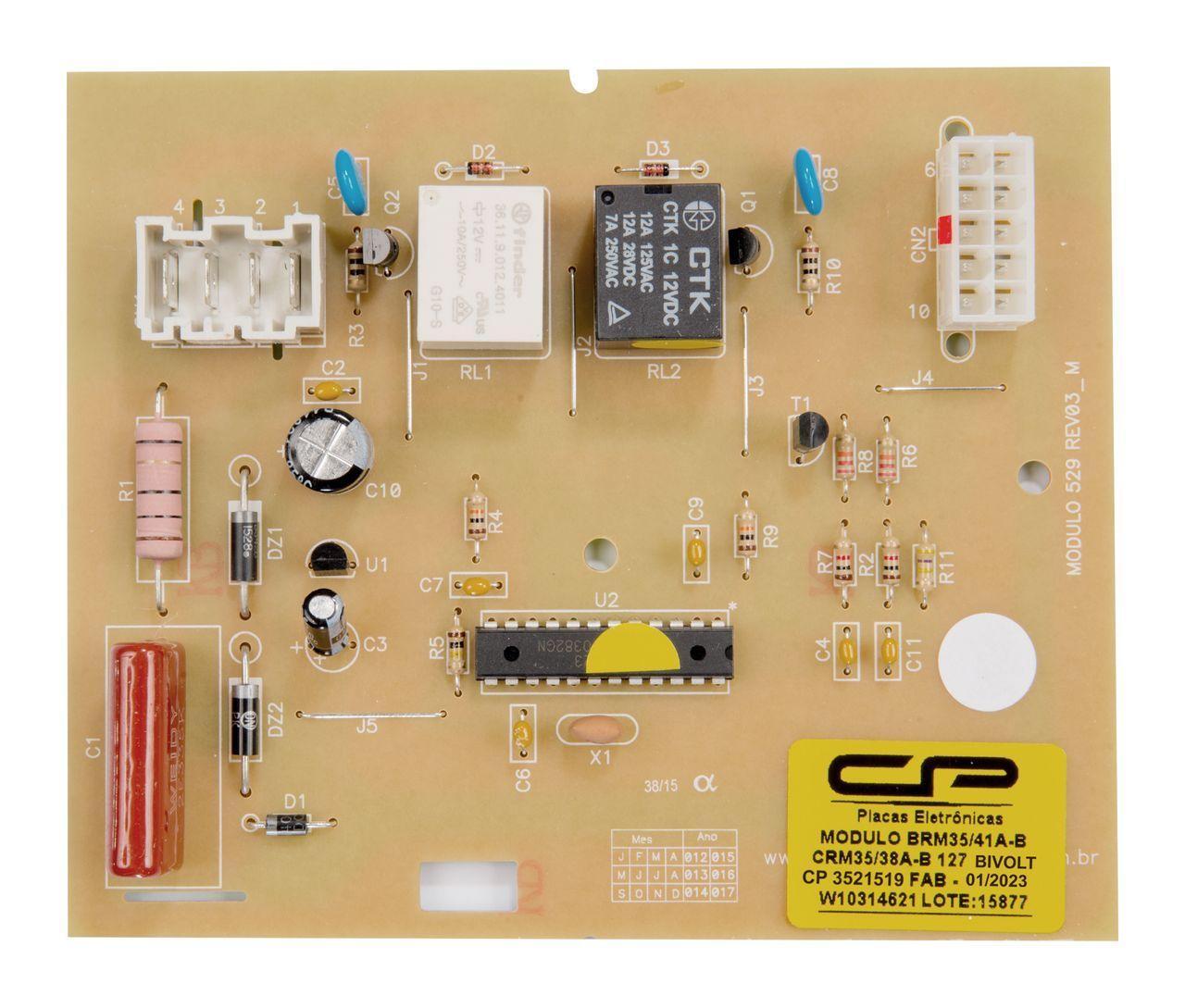 Miniatura Placa Geladeira Brastemp Consul Brm35/41 Crm35/38 Bivolt