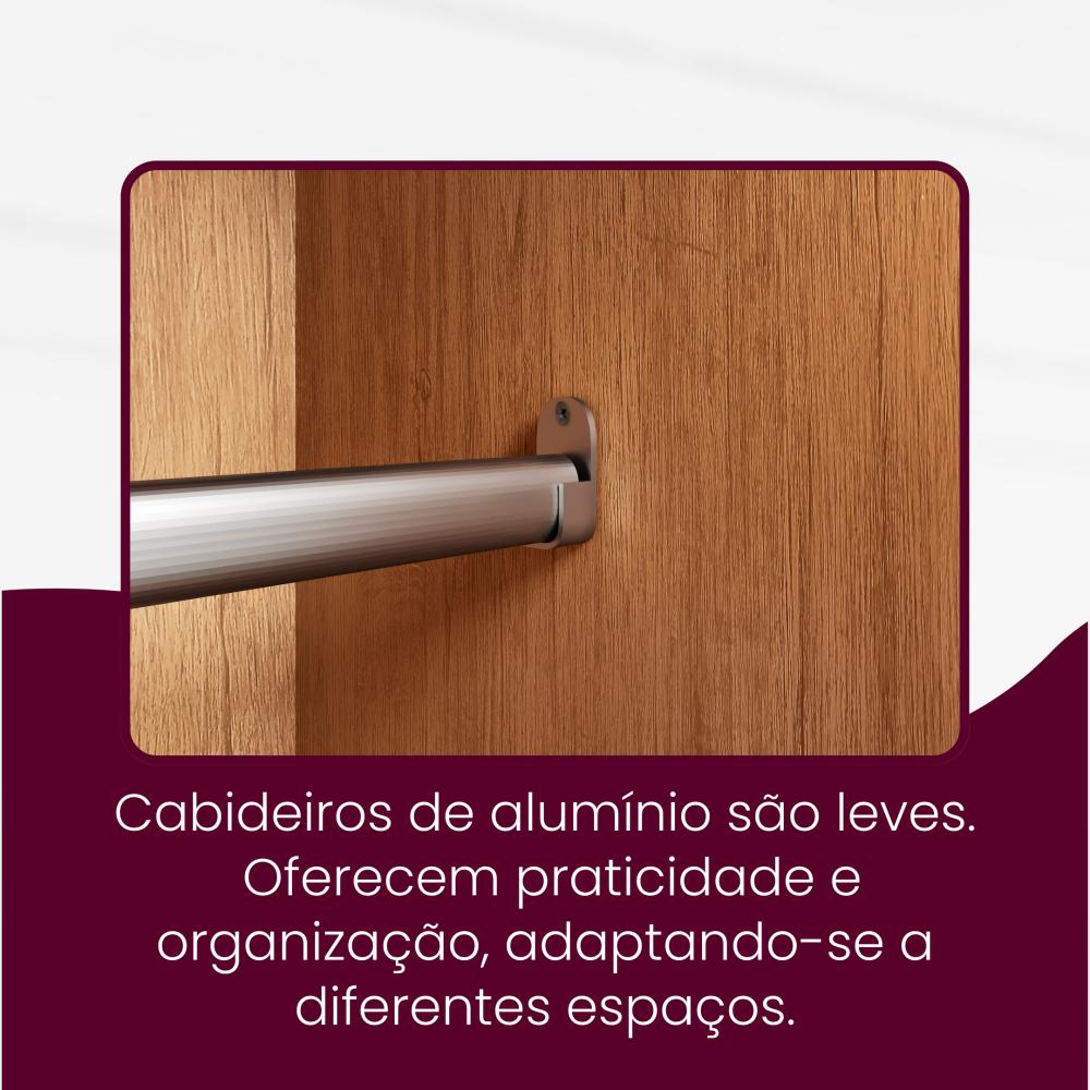 Guarda Roupa Casal 6 Portas 2 Gavetas MDF Petra Guarda Roupa Casal 6 Portas 2 Gavetas Petra Rufato Imbuia/Grafite