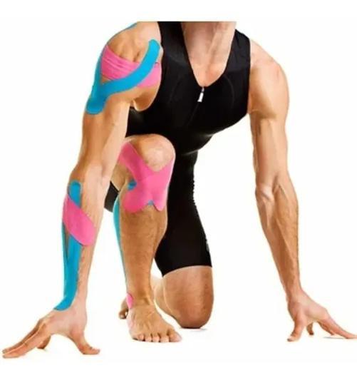 Miniatura Fita Kinesio Tape Bandagem Elástica Funcional Adesiva Sports
