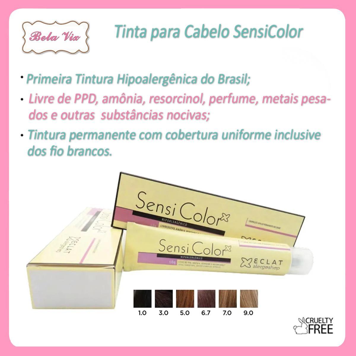 Miniatura Tinta Sensi Color Alergoshop 7.0 Louro Medio + Ox