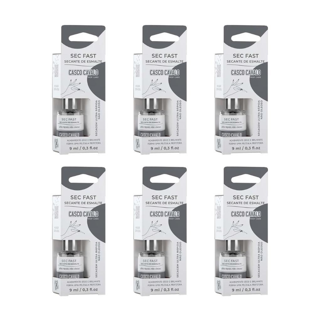 Miniatura Casco De Cavalo Trop Care Secante Fast 9Ml - Kit Com 6Un