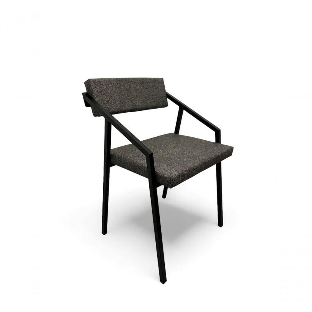 Miniatura Cadeira Zênite Metalon Preto Cinza