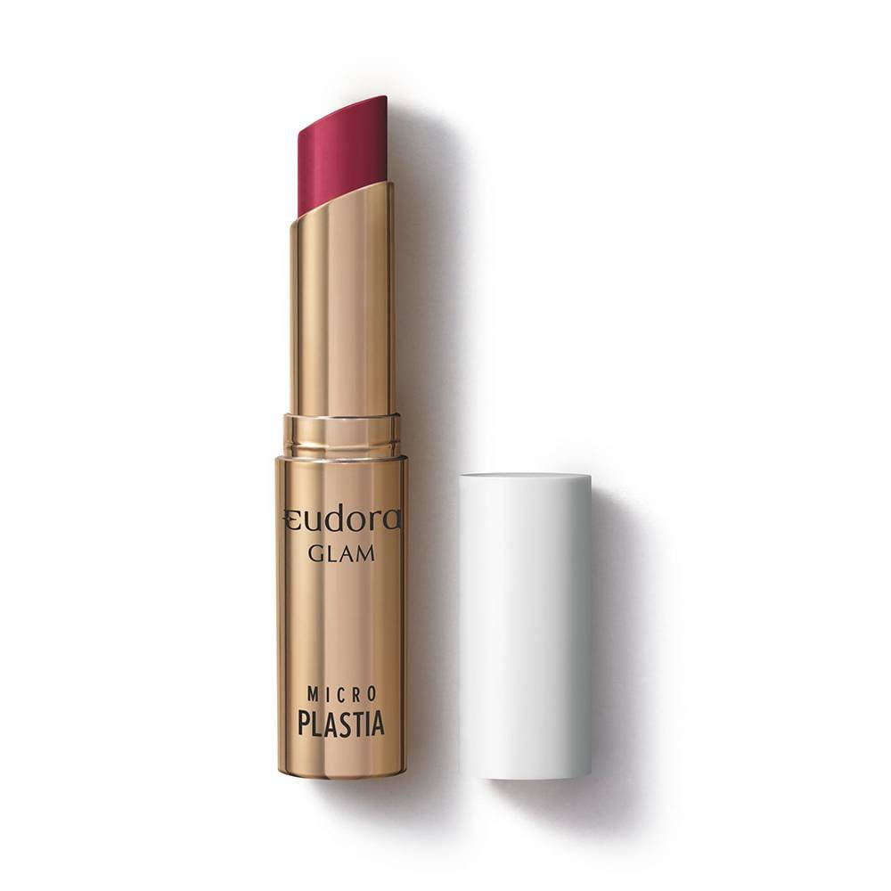 Miniatura Batom Eudora Glam Micro Plastia Marsala Supremo 3,3g