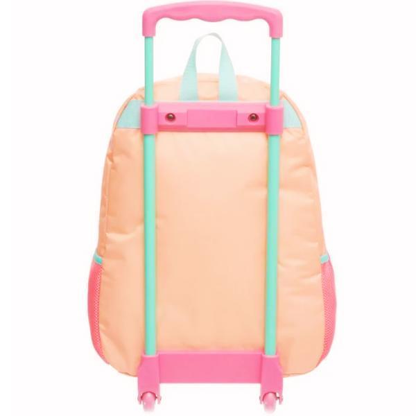Kit Mochila Mochilete Gata Cute Escolar Infantil Rodinhas G