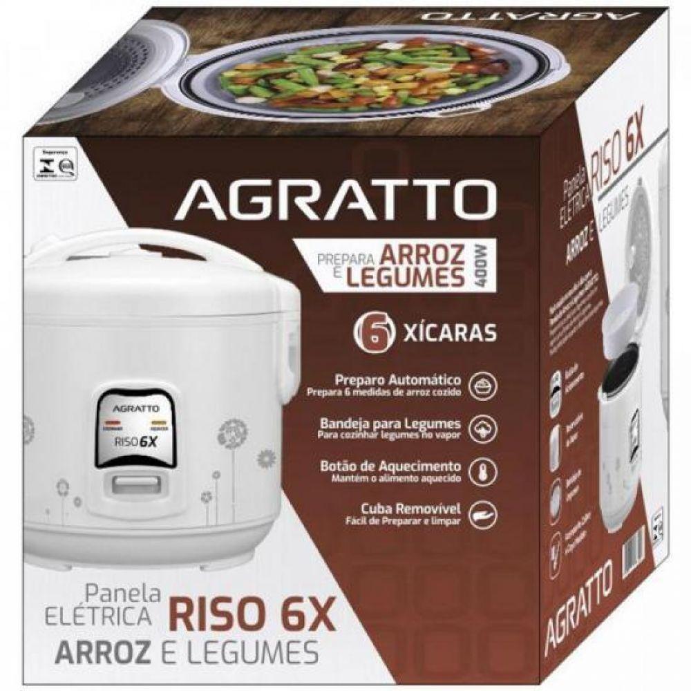 Miniatura Panela Eletrica De Arroz Pa6x Riso 400w 127v Agratto 110V