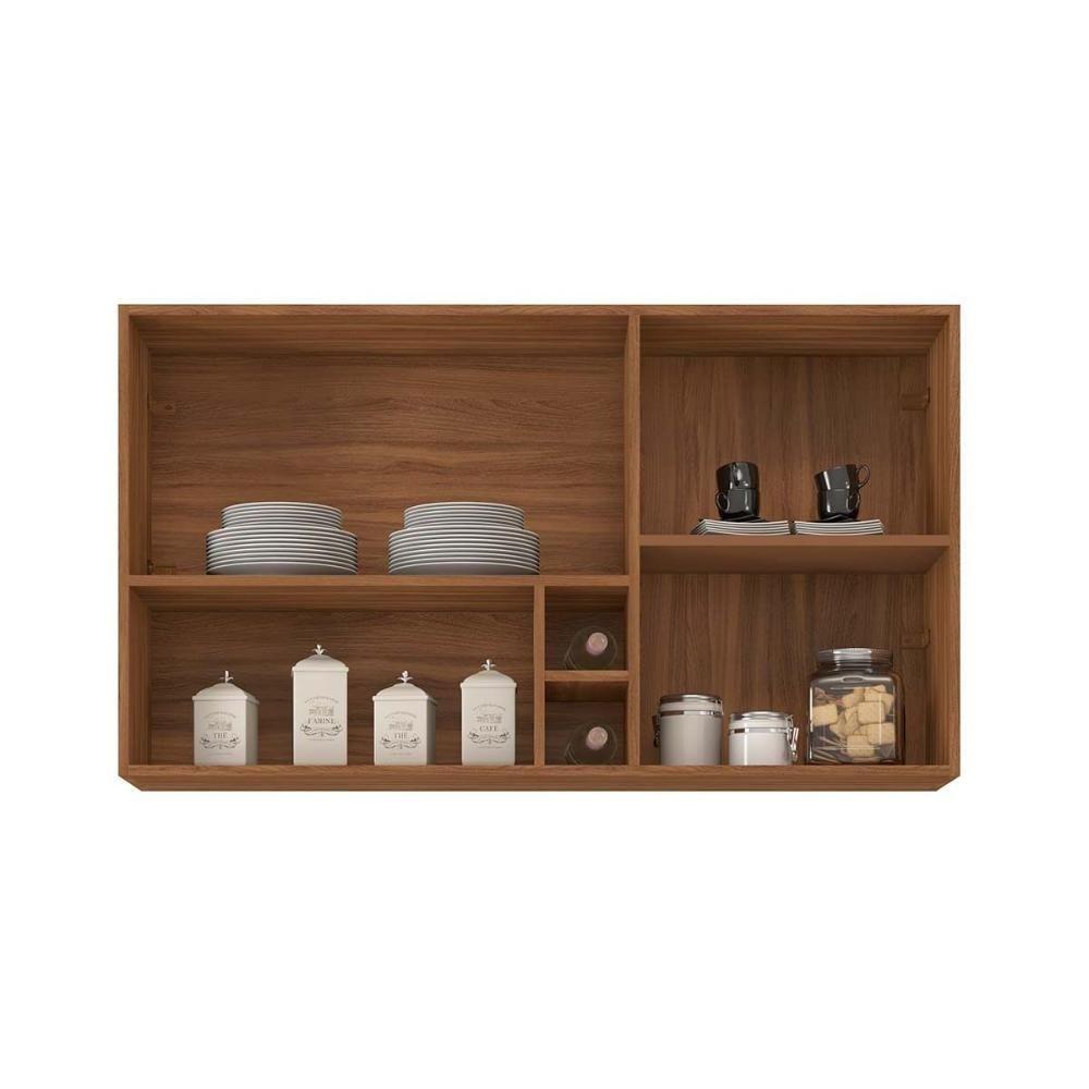 Miniatura Armário Aéreo Cozinha Modulado Firenze Nicho 2 Portas 120cm Amendola-nude Prime Tx - Demóbile