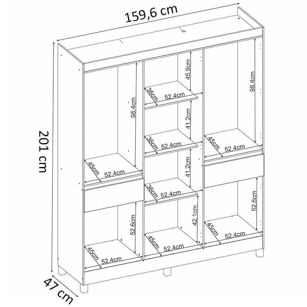 Guarda Roupa Casal 6 Pt 2 Gv 62760 Amendola Off White Demobile Amendola Off White