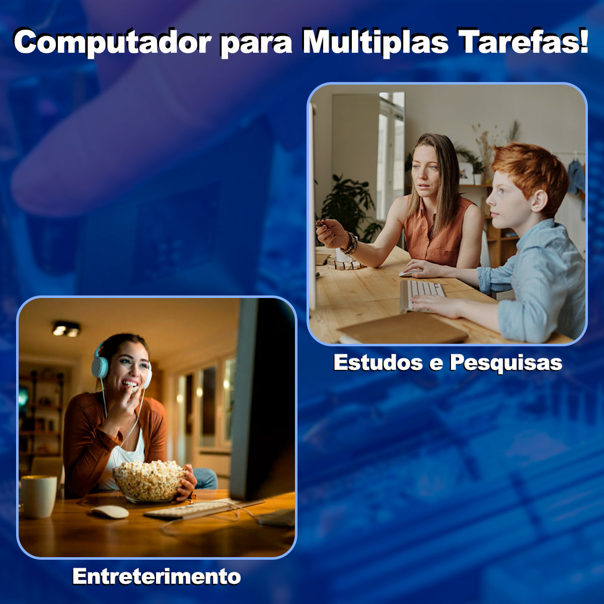 Miniatura Computador Desktop Intel Core I7, 16GB RAM, SSD 480GB, HDMI, Windows 10 Pro 64 Bits