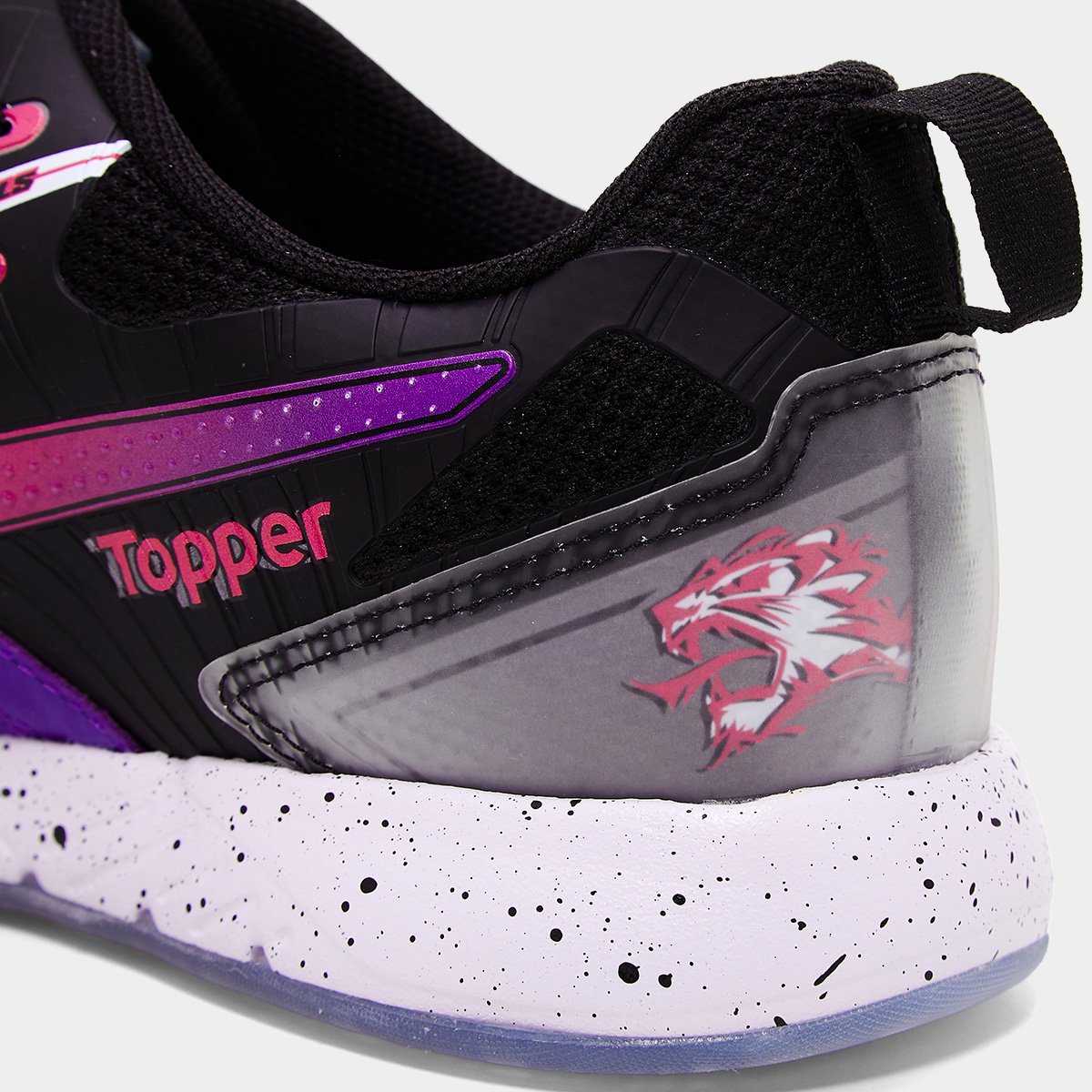 Chuteira Futsal Topper Lethal Masculina Roxo+Preto - 37