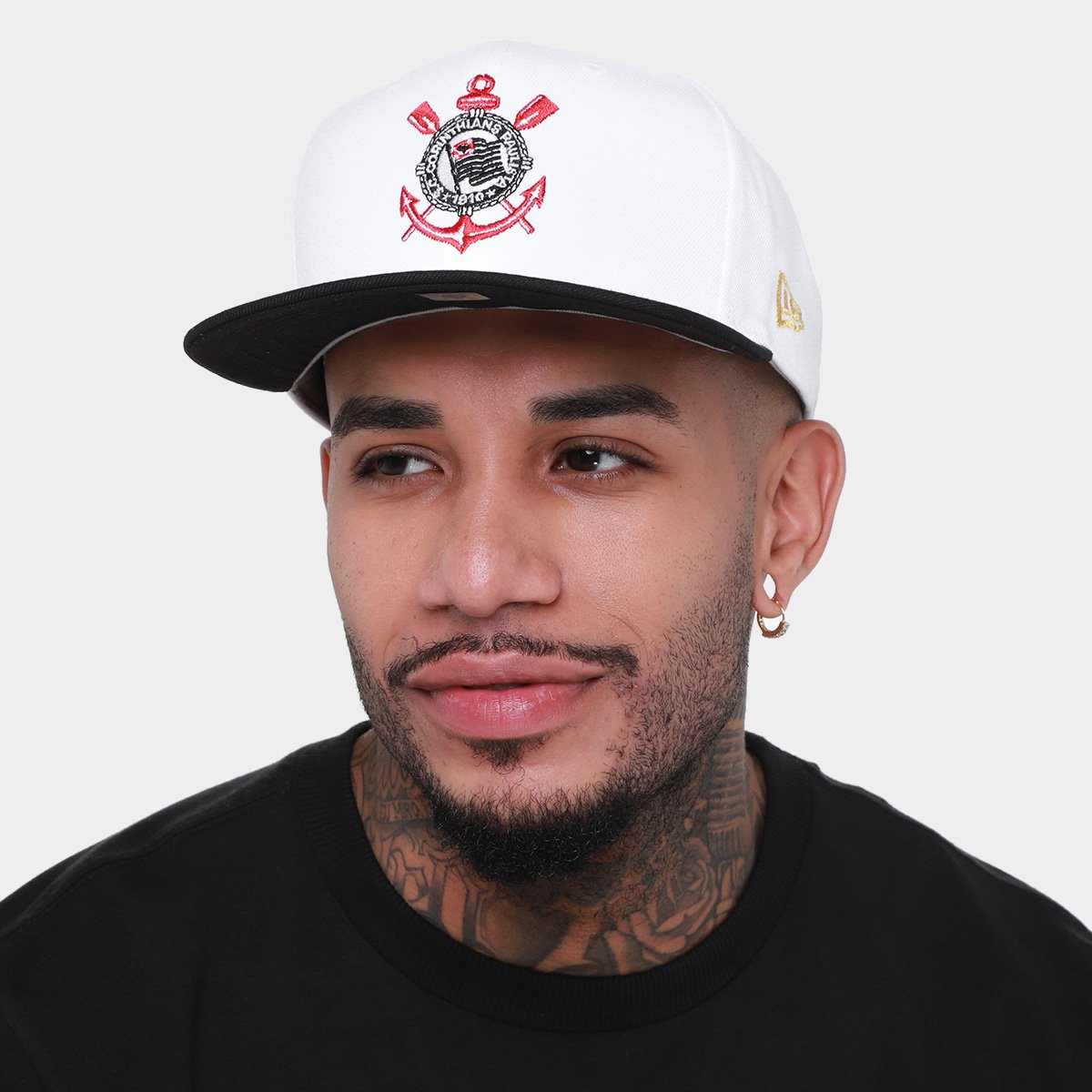 Miniatura Boné Corinthians OF New Era Masculino Branco