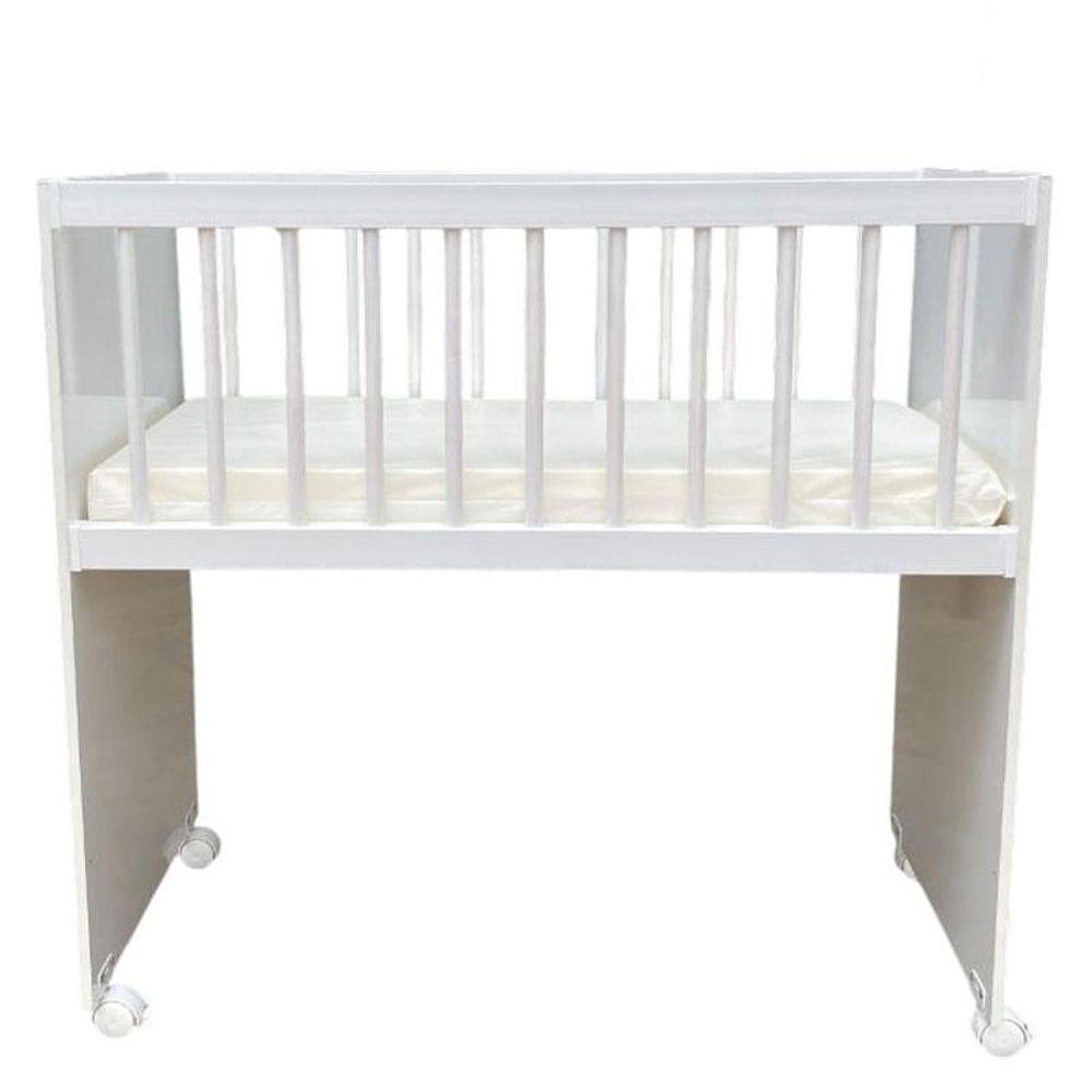 Miniatura Mini Berço Moisés Alegria Com Colchão E Cômoda Infantil Ternura Baby Branco Flex - Incorplac