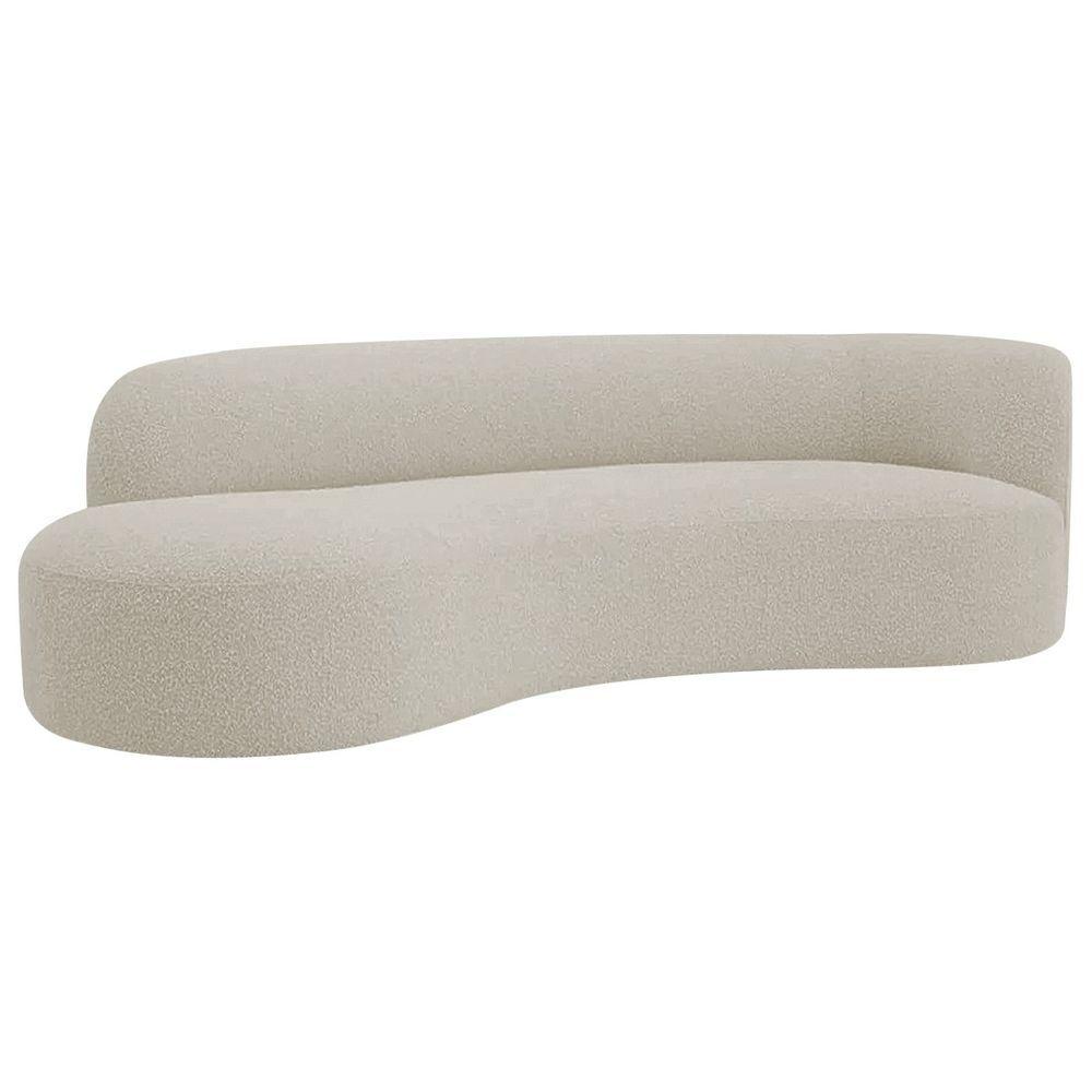 Miniatura Divã Recamier Orgânico Tokyo 180cm Lado Esquerdo Linho Cor Bege