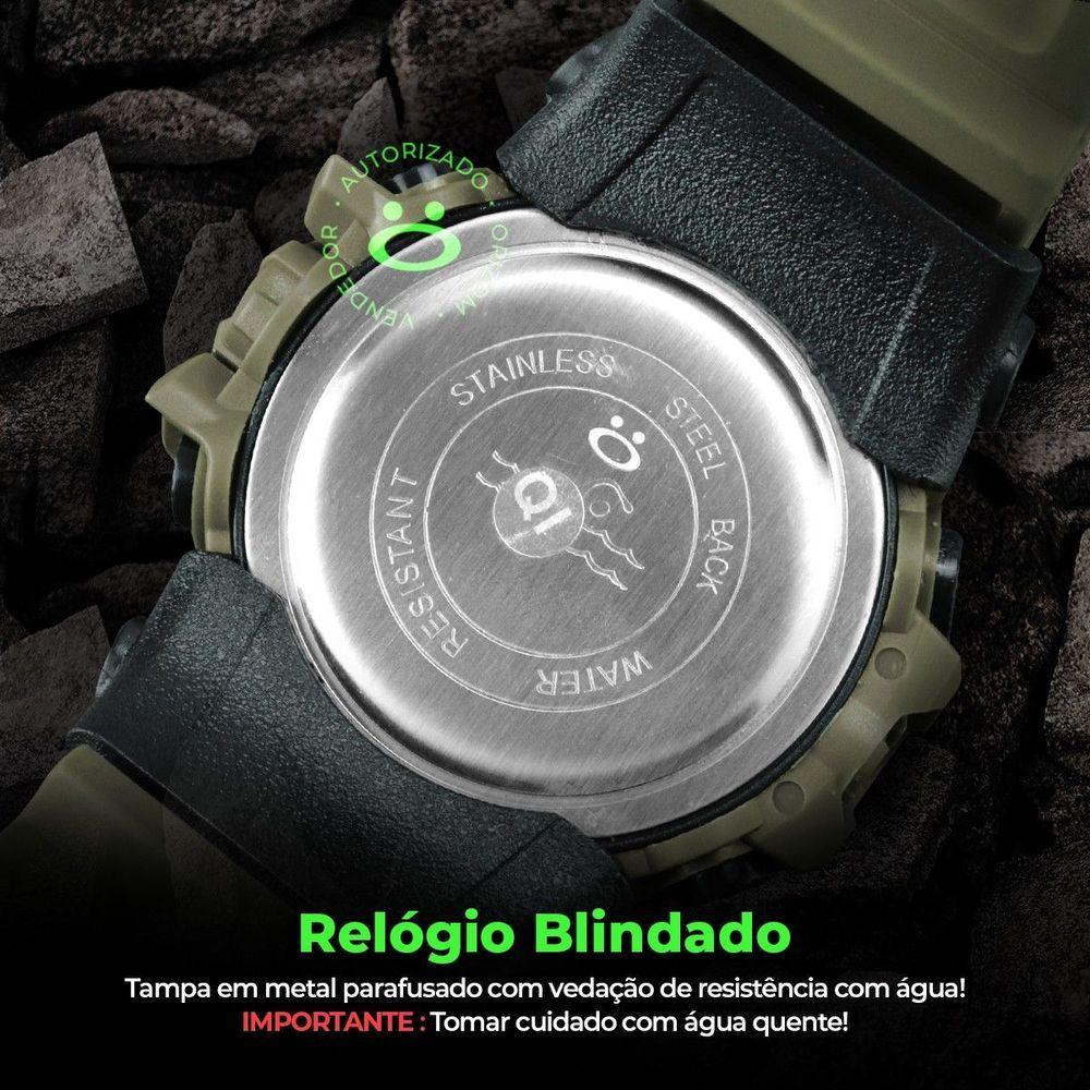 Miniatura Relogio Prova Dagua Digital Masculino Camuflado + Caixa Esportivo Ajustavel Original Presente